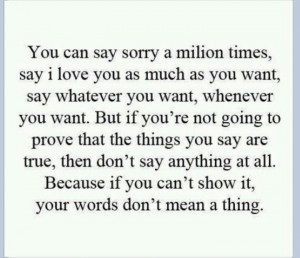 Your words mean nothing