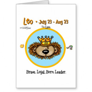 Leo the Lion - Horoscope Greeting Card