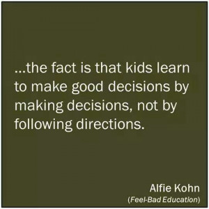 ... make good decisions by making decisions, not by following directions