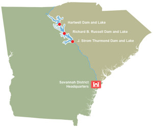 Strom Thurmond Lake Map
