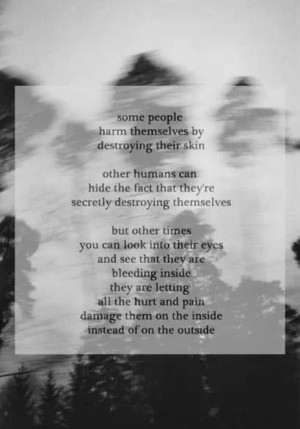 Self harm and depression quote