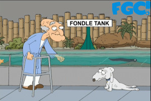 ... and Jesse at the fondle tank on Family Guy. Season 05, Episode 13
