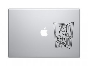 apple laptop stickers: Monster's Inc Humor Silhouette Decal Macbook ...