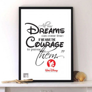 Walt Disney Quote print art poster motivational inspirational quote