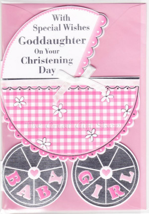 Details about With Special Wishes Goddaughter on Your Christening Day ...