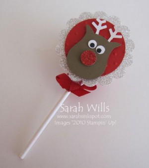 ... is on top of a lollipop - simple & inexpensive kid Holiday treat