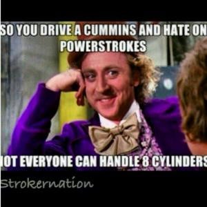 So you drive a Cummins and hate on PowerstrokesNot everyone can handle ...