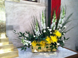 easter flower arrangements church