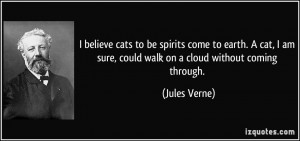 ... am sure, could walk on a cloud without coming through. - Jules Verne