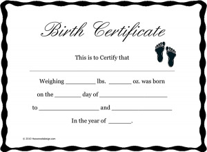 Birth Certificate Template