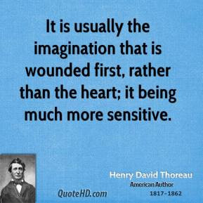 Henry David Thoreau - It is usually the imagination that is wounded ...