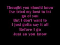 just so you know lyrics jesse mccartney