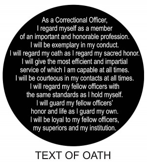 Correction Officer's Oath Challenge Coin
