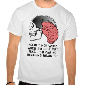 Helmet Brain Damage Funny Dirt Bike Motocross Shir T-shirt