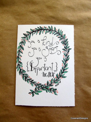 The Help inspired art Book quote handmade by CovenantDesigns, $15.00