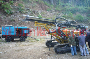 ... mounted Surface drilling rig for blast hole drilling in Barite mining