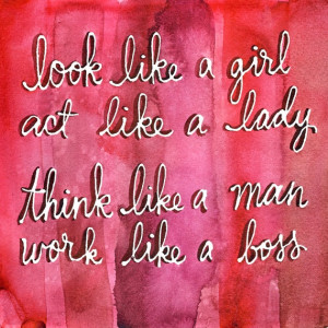 Art Print – Work Like a Boss – Watercolor Quote