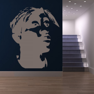 Tupac Wall Sticker Rapper Wall Decal Art gallery image