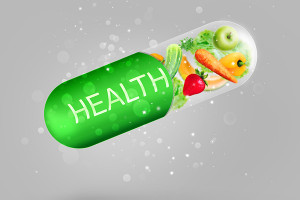 ... from food, not pills. Supplement illustration via Shutterstock