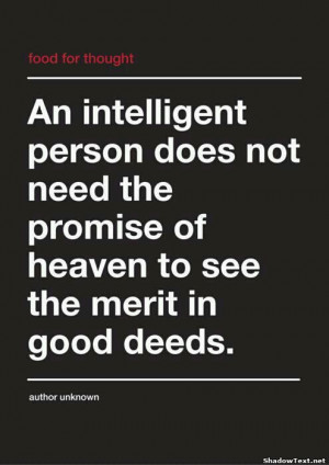 The Merit in Good Deeds