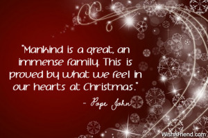 ... family. This is proved by what we feel in our hearts at Christmas