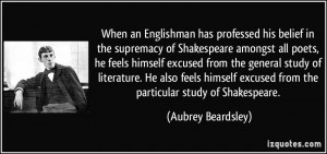 When an Englishman has professed his belief in the supremacy of ...
