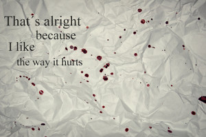 blood, cutting, depression, love, love the way you lie, paper, rihanna