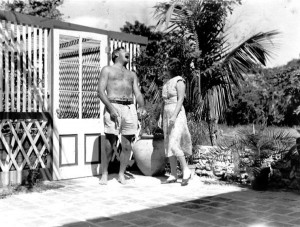Ernest and Pauline Hemingway at the Hemingway's Key West home. 1931