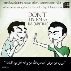 Prophet Muhammads quote on Backbiting