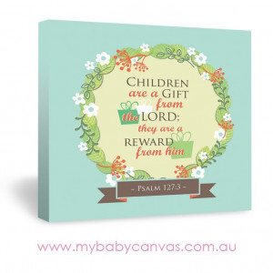Children are a Gift from The Lord | Bible Verse Quote Canvas Design ...