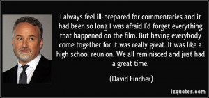 always feel ill-prepared for commentaries and it had been so long I ...