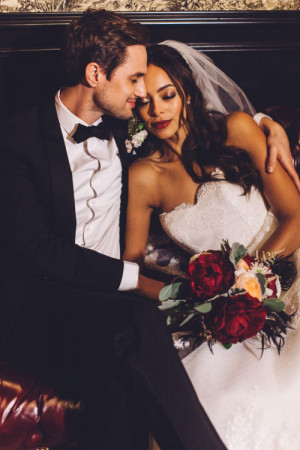 Gorgeous interracial couple… Beautiful wedding photo… Congrats and ...