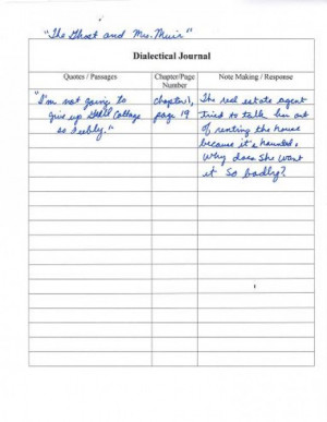 Dialectical Journal Example 2