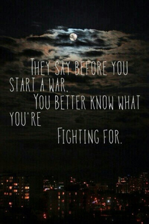 with a shotgun fightin til the wars won i could go on for a while but ...