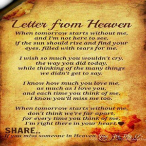 Letter from heaven