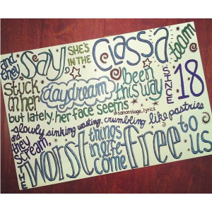 The A Team Lyric Drawing ($5) found on Polyvore