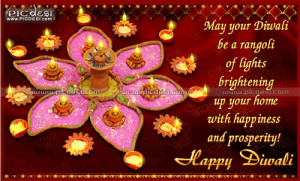 Happy diwali beautiful rangoli diyas