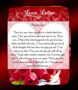 My dear love Cute love letter quotes