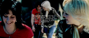 Joan Jett and Cherie Currie in The Runaways Movie Joan and Cherie