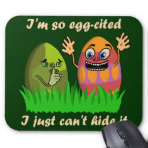 Funny Cute Easter Eggs Cartoon Mouse Pad