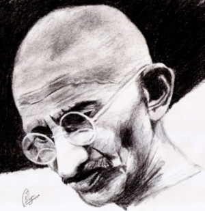 Mahatma Gandhi Artist Sketch by Sagarpuro