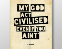 Deadwood Quote Art print. Al Sweare ngen motivation. Typographic Wall ...