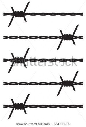 Barbed Wire Black And White