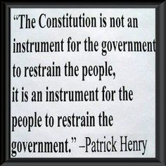 patrick henry quote - Had but Obama studied history, we might have a ...