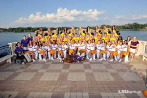 Members of the 2013-14 LSU Cheerleading Squad