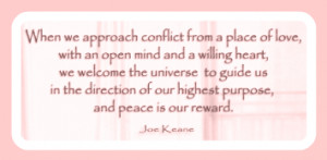when we approach conflict...