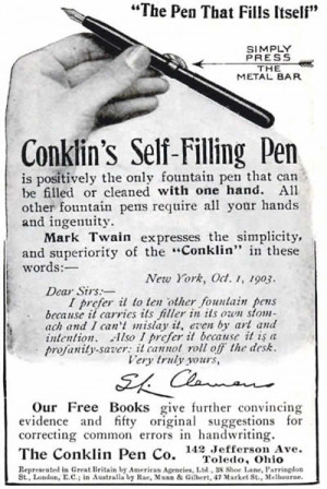 Letter to Conklin pen company, 1 October 1903