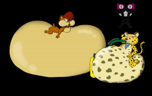 Sally Acorn Inflation Gia and sally gets a bellyful