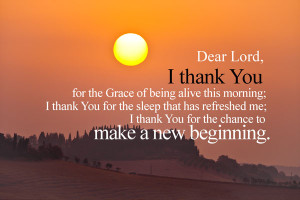 ... has refreshed me; I thank you for the chance to make a new beginning