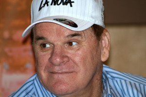 You will not find Pete Rose's name on Topps baseball cards. (Photo ...